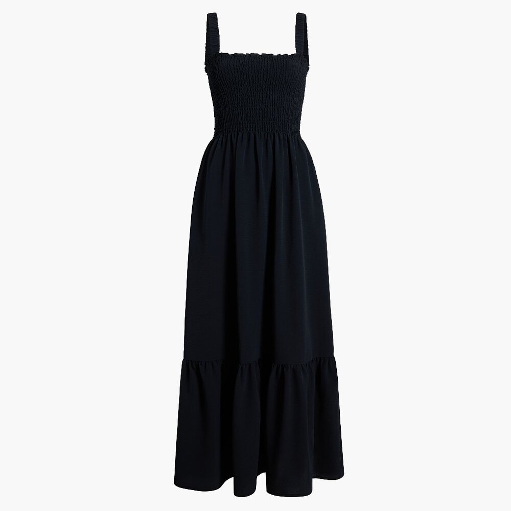 Hill House Home The Anjuli Nap Dress Black Crepe NWT